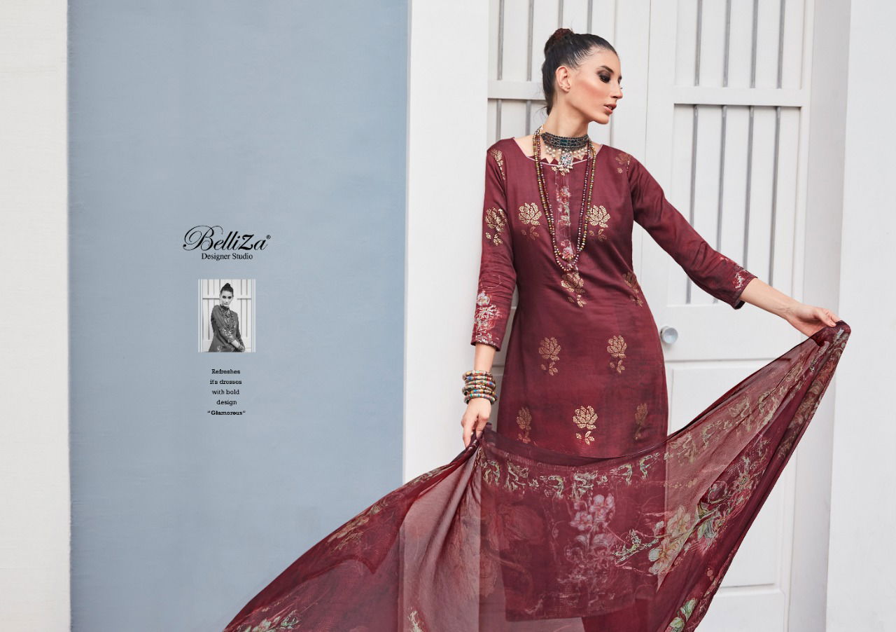 Belliza Kanika Casual Daily Wear Jam Cotton Printed Dress Material Collection